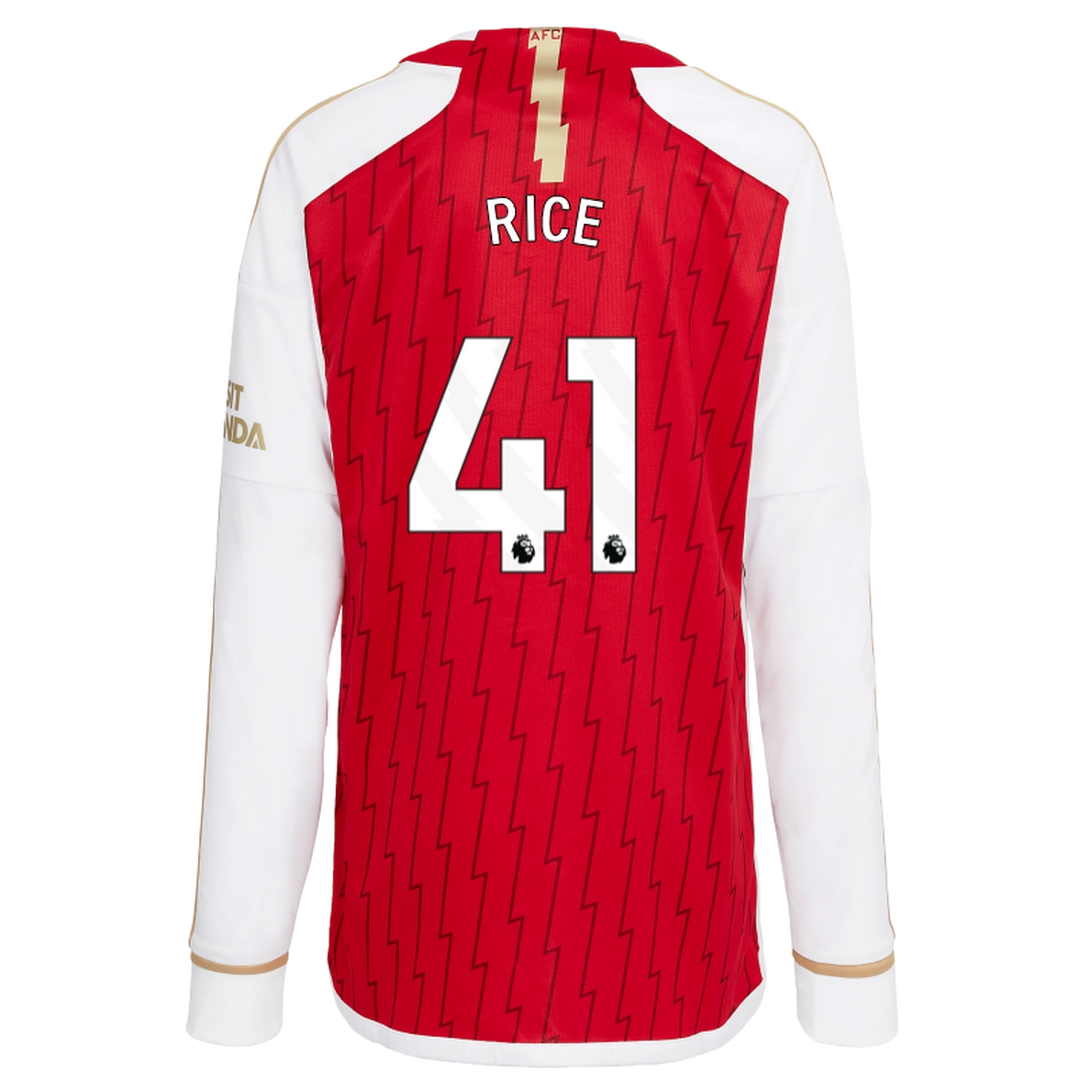 AFC Trikot Store - arsenal junior 2324 langärmliges heimtrikot – declan rice Kategorien für echte Arsenal-Enthusiasten Offizielle Arsenal Fußballbekleidung