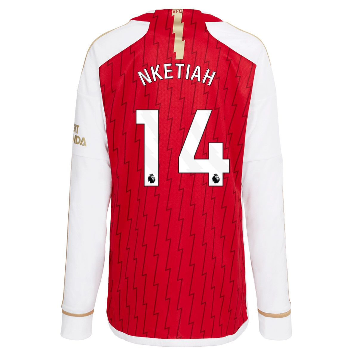 AFC Trikot Store - arsenal junior 2324 langärmliges heimtrikot – eddie nketiah Kategorien für echte Arsenal-Enthusiasten Offizielle Arsenal Fußballbekleidung